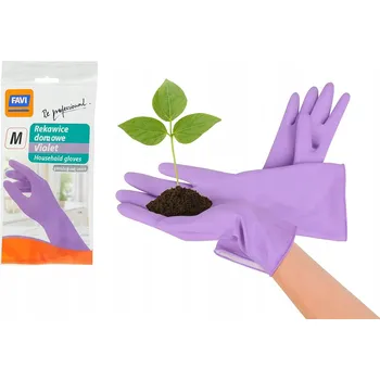 Pracovní rukavice DOMÁCÍ RUKAVICE FIALOVÉ RAVI VELIKOST M 1 PÁR