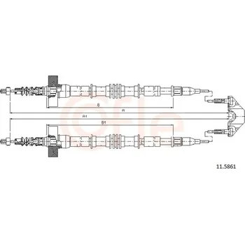 Autodíl Lanko ruční brzdy COFLE 11.5861