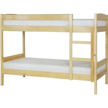Postel Drewmax Dřevěná dvoupatrová postel LK136/II, 90x152x200, borovice (Barva dřeva: Surová (bez moření))