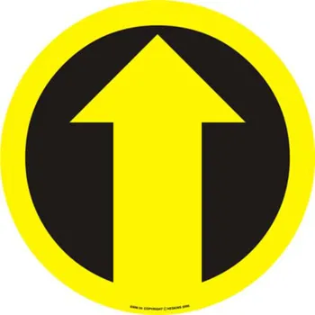 Heskins Podlahová značka směrová šipka žlutá 430 mm