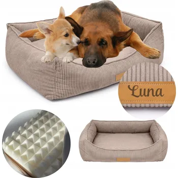 Pelíšek pro psa DOGESTE ortopedická pelíšek pro psa, béžová, 90 cm x 110 cm