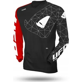 Moto bunda Mikina Tričko UFO Tecno Cross Enduro Off Road Černo červená - MG04522KL