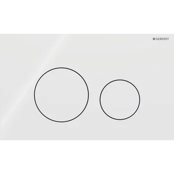 Splachovací tlačítko Skleněné tlačítko pro WC UP320 Geberit Sigma40 bílé sklo 115.628.SI.1