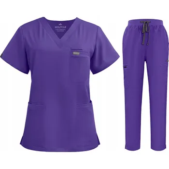 DÁMSKÝ ZDRAVOTNICKÝ KOMPLET SCRUB UNIFORM MODEL PRESCRIBE BARVA FIALOVÁ VEL. L