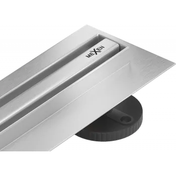 Odvodňovací žlab Mexen Flat 360° Slim otočný lineární odtok 130 cm, inox - 1041130 Lineární podlahové odtoky