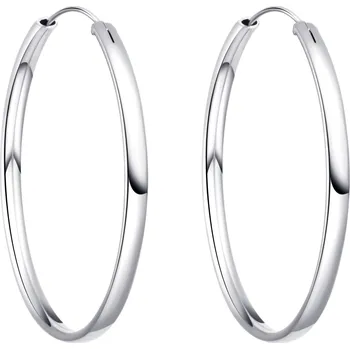 Náušnice NUBIS® Stříbrné náušnice kruhy 40 mm - NB-3114-40