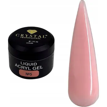 Lak na nehty Gel pro zpevnění nehtů Liquid Acryl Gel 5 CRYSTAL PROFESSIONAL 15ml