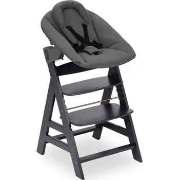 Jídelní židlička Hauck Alpha Newborn Set Plus tmavě šedá