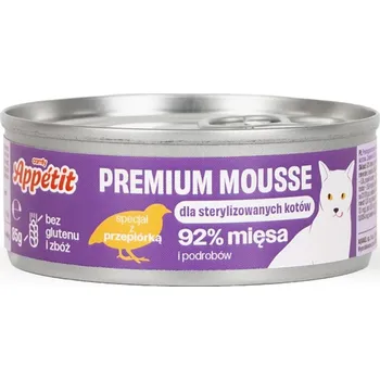 Krmivo pro kočku COMFY APPETIT PREMIUM MOUSSE STERILIZED KŘEPELKA 85G