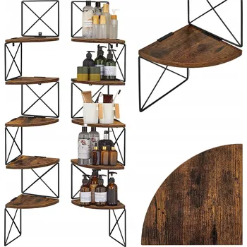 Knihovna Úzký regál Vasagle 20 cm x 127,5 cm x 20 cm, dekor ořech/dub