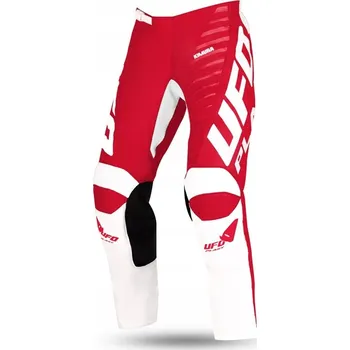 Moto kalhoty Motokrosové / Enduro kalhoty UFO Kimura Junior Kid bílo-červené, velikost 38
