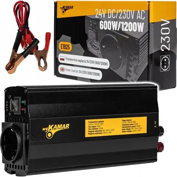 Měnič napětí Měnič Napětí automobilová (invertor) | 24V/230V 600W | MAXIMÁLNÍ ŠPIČKOVÝ VÝKON 1200W