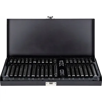 Bit Sada bitů, nástavců a hlavic TORX SPLINE HEX 1/2"-3/8" CrV - 40 dílů