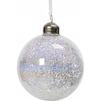 Vánoční dekorace Vánoční Koule průhledná vánoční koule 8 cm 12 ks