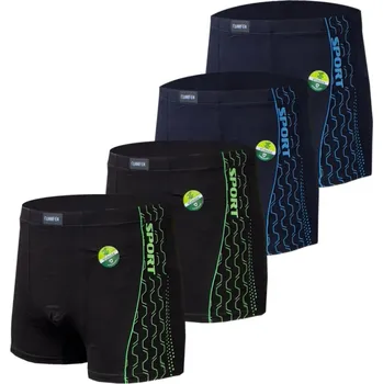 Pánské spodní prádlo PeSaiL Pánské bambusové boxerky - Fannifen CF04 (4ks v balení) Barva: Mix barva, Velikost: XXL