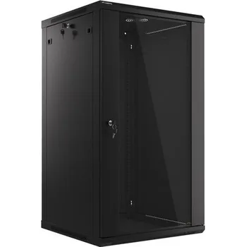 Serverovna Lanberg | 19" RACKOVÁ SKŘÍŇ PRO MONTÁŽ NA STĚNU 22U/600X600 (FLAT PACK) ČERNÁ V2