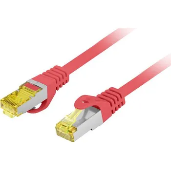 Datový kabel Lanberg | PATCHCORD CAT.6A S/FTP LSZH CU 20M ČERVENÝ