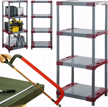 Dílenský regál Plastový skladový regál Wamar-Sosenka 138 x 50 x 46 cm, nosnost až 120 kg na polici