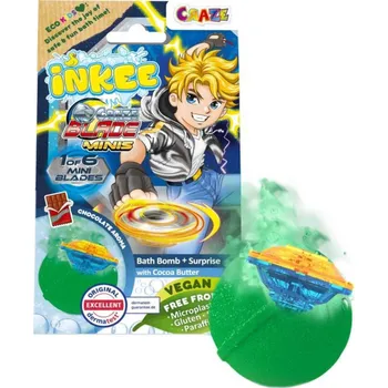 bomba do koupele INKEE Šumivá koule do koupele s překvapením Blade Minis s vůní čokolády