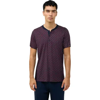 Pánské pyžamo Pánské bavlněné pyžamo s krátkými rukávy Vamp 23614 blue velikost 4XL