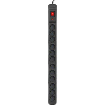 Přepěťová ochrana PŘEPĚŤOVÁ OCHRANA ARMAC MULTI 12M/10A RACK 19" 1.5M 12X FRENCH OUTLETS BLACK