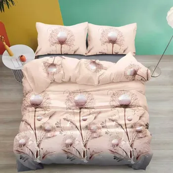 Povlečení NOVINKA 2025 ! EXKLUZIVNÍ OBOUSTRANNÉ BAVLNĚNÉ POVLEČENÍ NA FRANCOUZSKOU PŘIKRÝVKU 200x220 / 70x90cm - PAMPELIŠKY BÉŽOVÉ