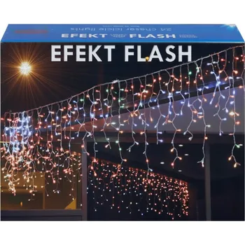 Venkovní osvětlení RAMPOUCHY 500 LED ZÁVĚS VENKOVNÍ OSVĚTLENÍ IP44 MULTIKOLOR + STUDENÝ FLASH 24M