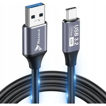 Datový kabel Kabel Reagle USB - USB typ C 3 m černý