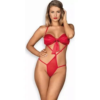 Body Sexy body Giftella teddy - Obsessive L/XL Červená