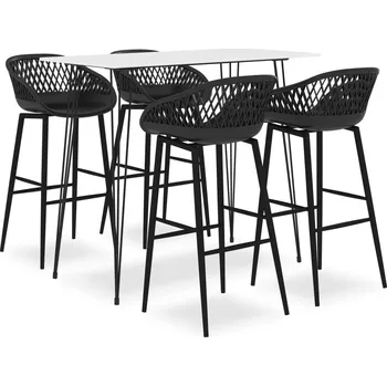 Jídelní set zahrada-XL 5dílný barový set bíločerný 3057403