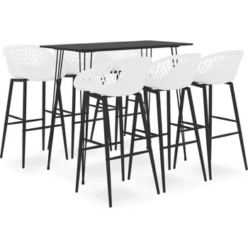 Jídelní set zahrada-XL 7dílný barový set černobílý 3057390