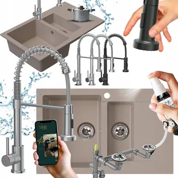 Granitový dřez Dřez s 1,5 komorou Sink Quality TORRES granitový béžový