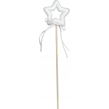 Vánoční dekorace Vánoční ozdoba HVĚZDA NA DRÁTKU 26 cm BÍLÁ vánoční dekorace