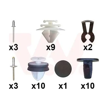 Auto zrcátko Montážní sada, dveře VAN WEZEL 0905799