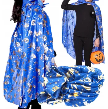 Pláštěnka HALLOWEENSKÁ PLÁŠTĚNKA MODRÁ 80 cm Zlatá