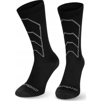 Pánské ponožky Kompresní motocyklové Ponožky SPAIO Rapid, černo-šedé, velikost 41-43