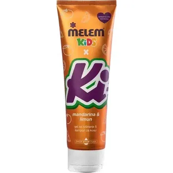 Sprchový gel Melem Kiki 2v1 šampon a sprchový gel mandarinka & limetka 260 ml