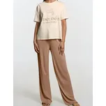 Sinsay - Dvoudílné bavlněné pyžamo - krémová - 168FM-01X - 168FM-01X-L