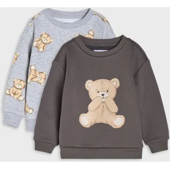 Chlapecká mikina Sinsay - 2balení zateplených mikin s potiskem - šedá - 024FX-09M - 024FX-09M-98