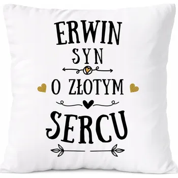 Polštář Dárek Polštář pro Aarona, syna dítěte, s potiskem