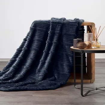 deka FLANELOVÁ DEKA NINA 150X200 CM TMAVĚMODRÁ