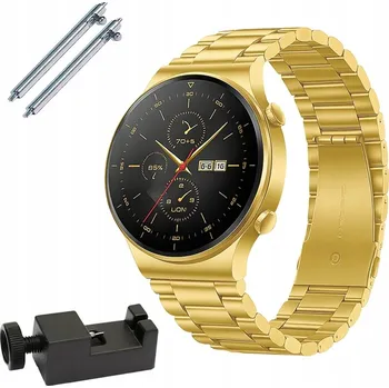 Řemínek na hodinky ŘEMÍNEK PRO HUAWEI WATCH GT 2 2e 3 4 5 GT2 GT3 GT4 GT5 PRO 46MM 48MM - ZLATÝ