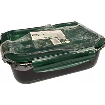 Dóza na potraviny SMUKEE SKLENĚNÁ NÁDOBA s vroubkováním, skleněné víčko 1000 ml ZELENÁ 476