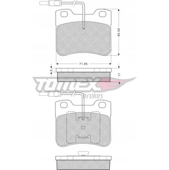 Brzdová destička Tomex TX 11-97 Sada brzdových destiček, kotoučové brzdy