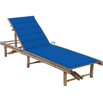 Zahradní lehátko zahrada-XL Zahradní lehátko s poduškou bambus 3061642