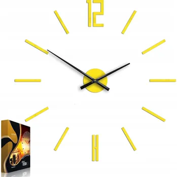 Hodiny Nástěnné hodiny v moderním stylu akrylové Carlo Yellow Kulatý Quartzové