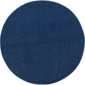 Koberec Průměr 200 cm MODRÝ MÓDNÍ KULATÝ KOBEREC DYNASTY NA PLSTI DO OBÝVACÍHO POKOJE