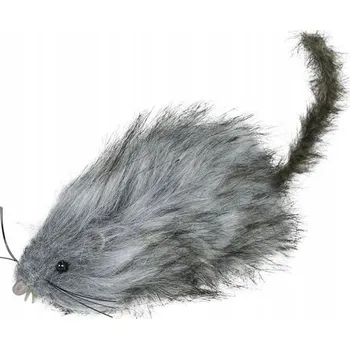 Party dekorace PLYŠOVÁ ŠEDÁ MYŠ 16 CM DEKORACE NA HALLOWEEN