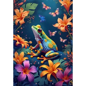 Puzzle ALIPSON Žabka a motýlci 1000 dílků