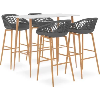 Jídelní set zahrada-XL 5dílný barový set bílo-šedý 3057436